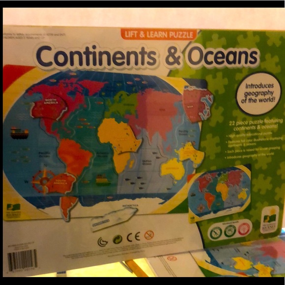 Lift & learn Continents & Oceans NWT 3-6 yrs 22pc - Picture 5 of 5